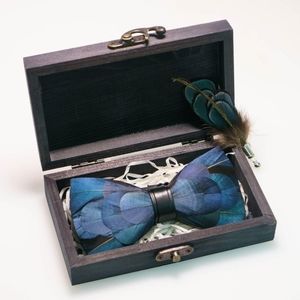 NIB The Azul Feather Bow Tie